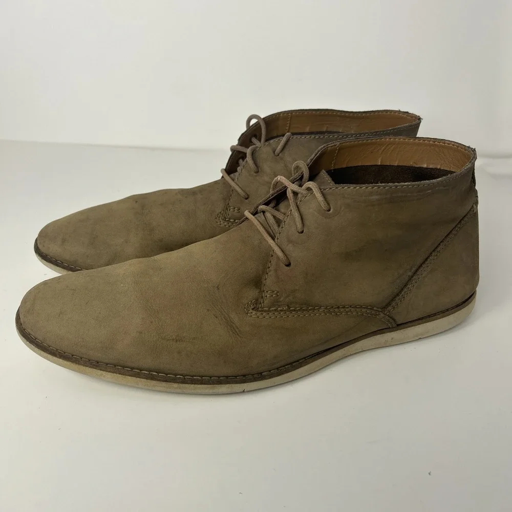 Clarks Taupe Suede Chukka Boots Bushacre 2 Men Size 12 M